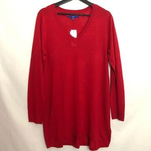 NWT Apt. 9 Soft Cardigan Red Sweater Size L